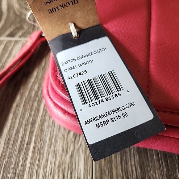 NWT Dayton Oversized Clutch In Claret color - Picture 5 of 6